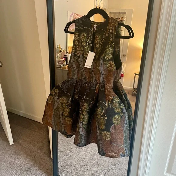 Andrea Iyamah VENTI HIGH NECK MINI JACQUARD DRESS - Picture 6 of 9